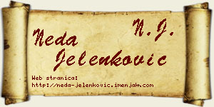 Neda Jelenković vizit kartica